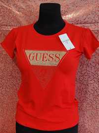 Czerwona koszulka damska Guess S M L XL wysyłka pobranie bardzo ładna