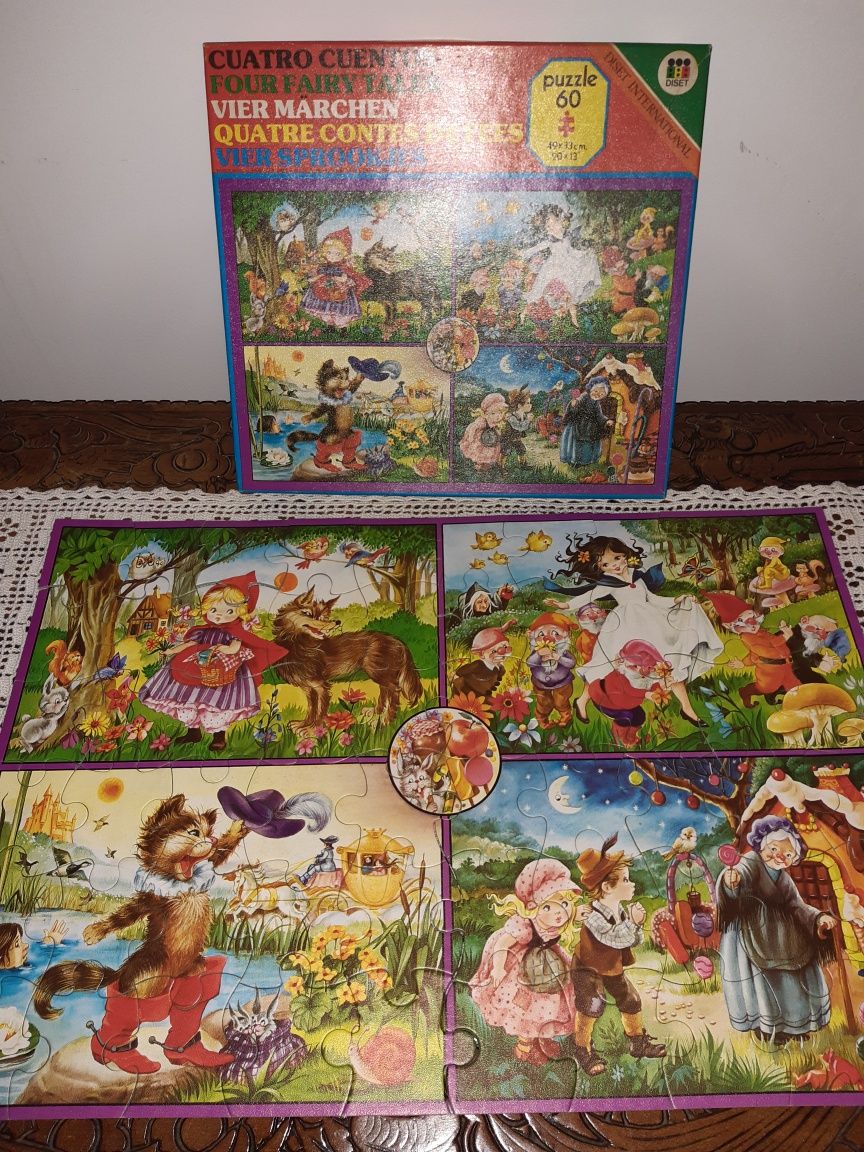 Puzzle vintage de 60 peças contos de fadas