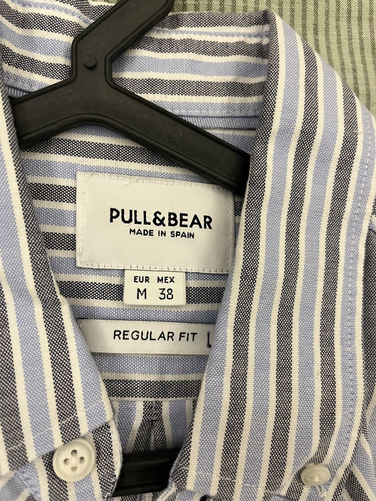 Camisa azul riscas PULL&BEAR