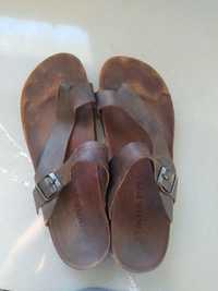 Hiszpańskie sandały/klapki męskie skórzane