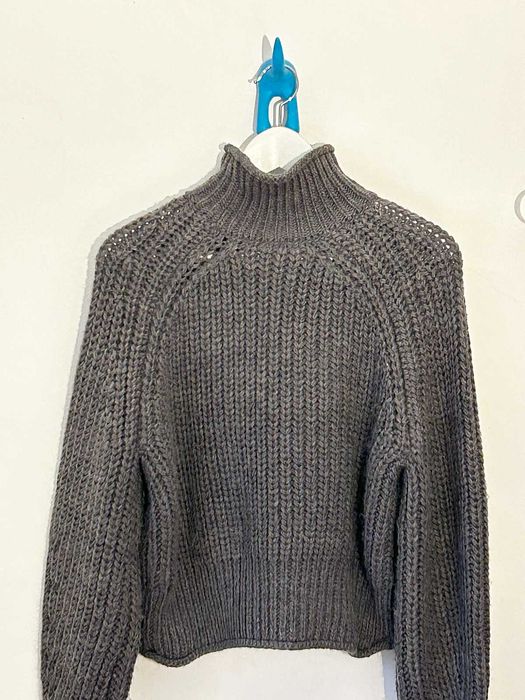 Camisola Malha Cinza confortável