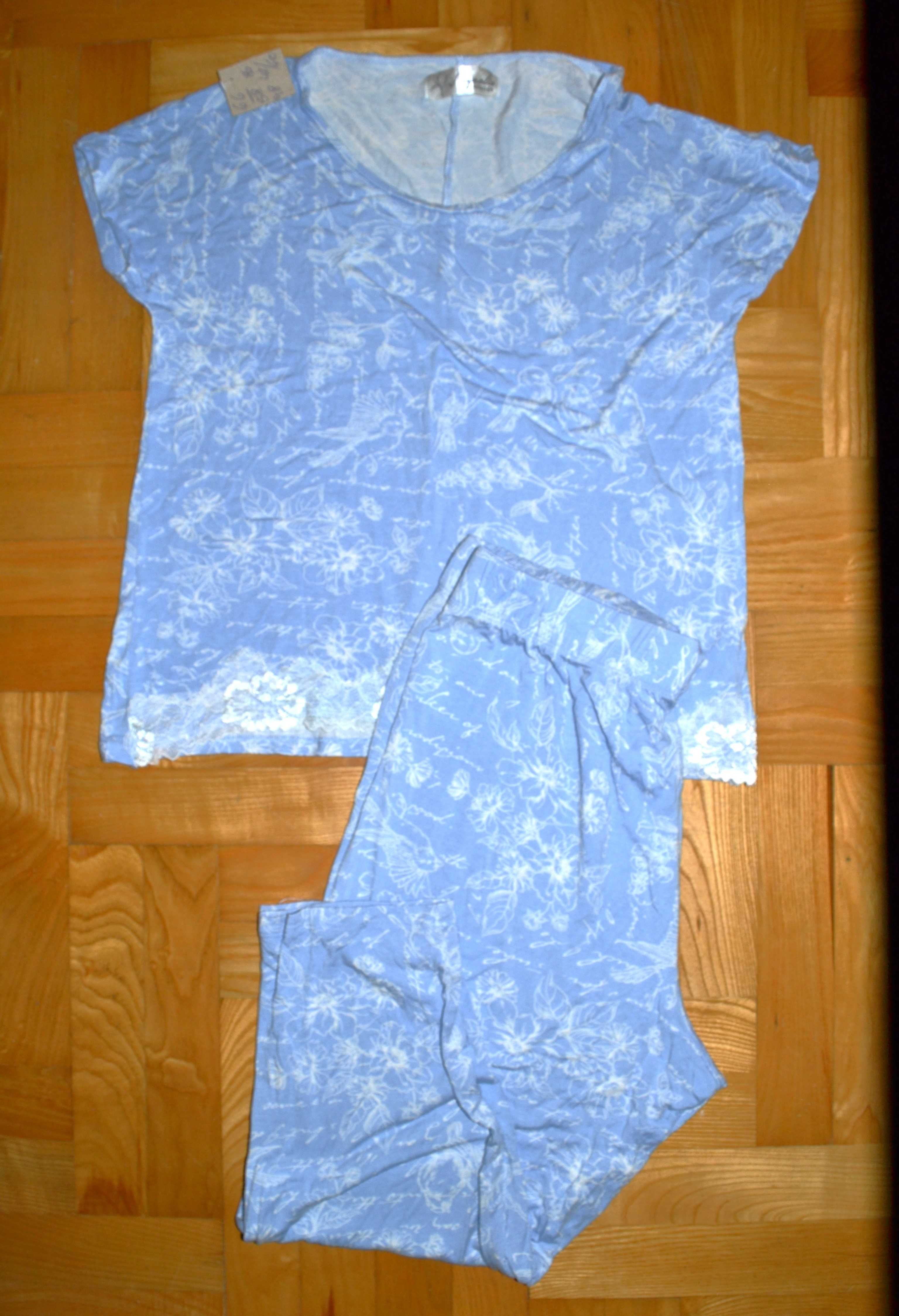 magnolia komplet piżama wiskoza bluzka spodnie 38/40