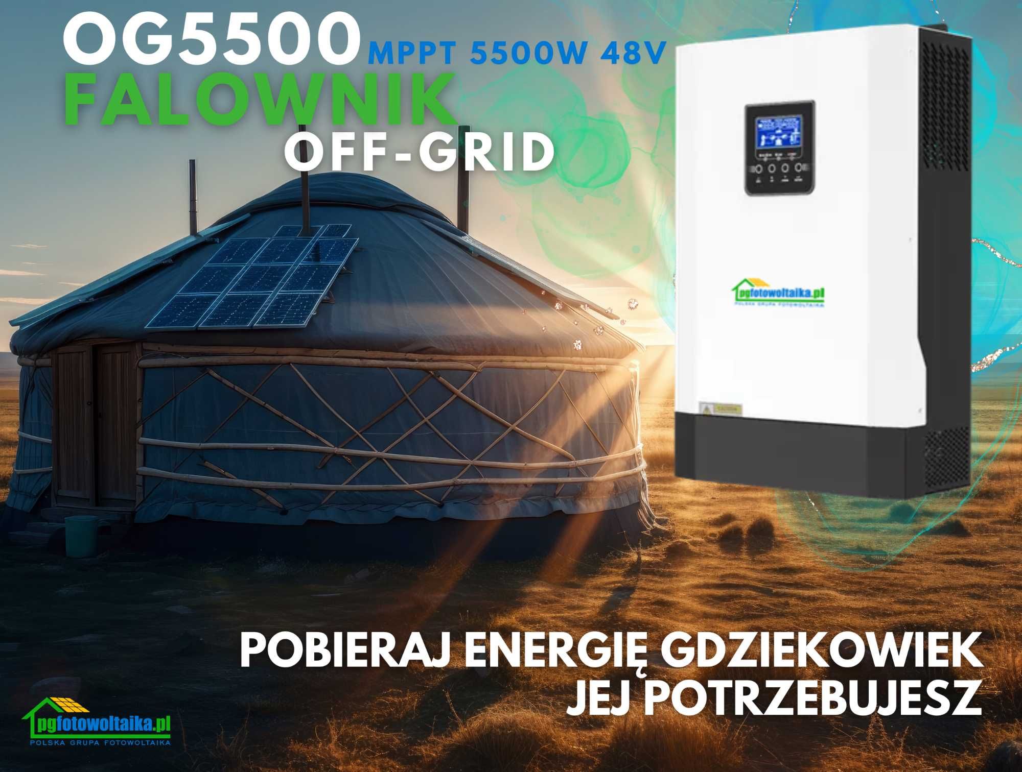 Falownik fotowoltaiczny MPPT OFF-GRID - 5.5KW | 48V | 110A | WiFi