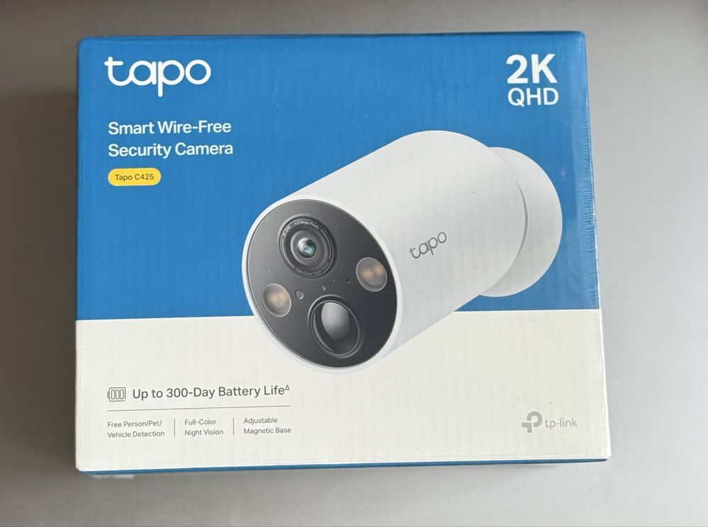 TP-Link Tapo C425, IP-камера 2560 × 1440 пікселів, 300 днів батарея