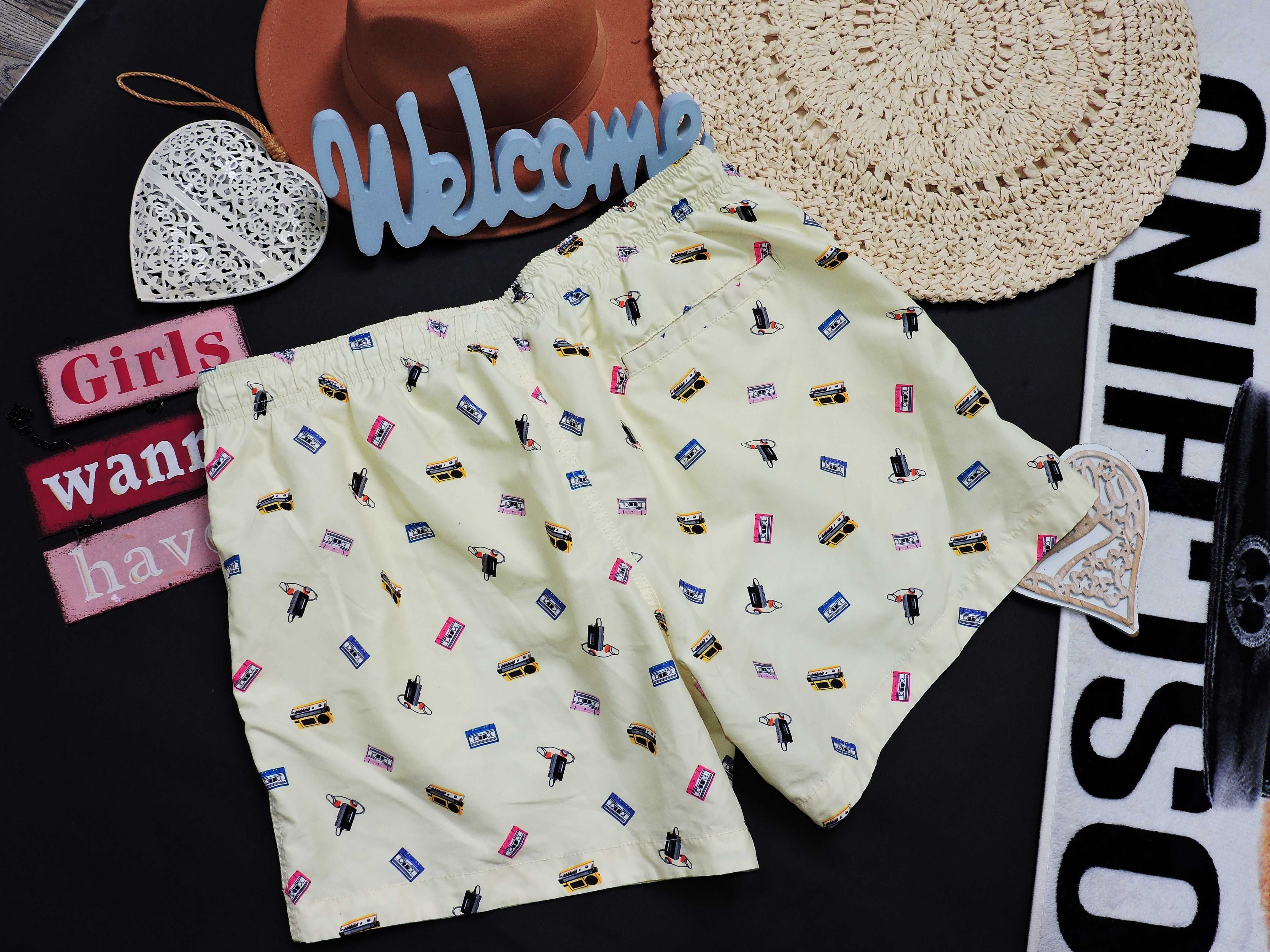 H&M Męskie spodenki kąpielowe print stereo XL