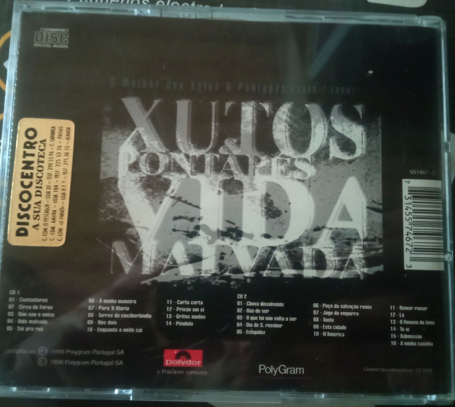 CD duplo Xutos e Pontapés - Vida Malvada