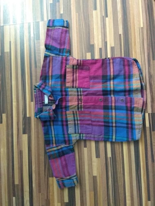 Koszula dziecięcą chłopięca niemowlęca flanelowa w kratę 3-6m 68 Next