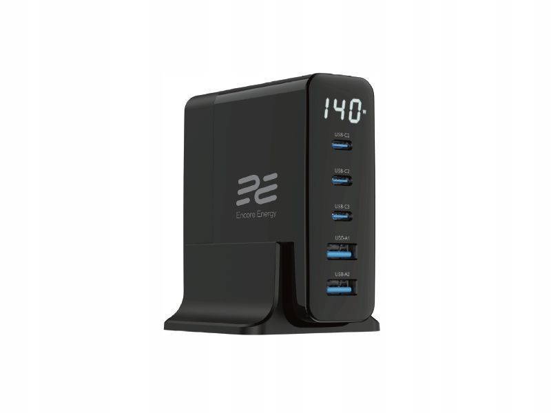 Szybka Ładowarka X5 Gan Qc Pd Wyświetlacz Encoreenergy 140W