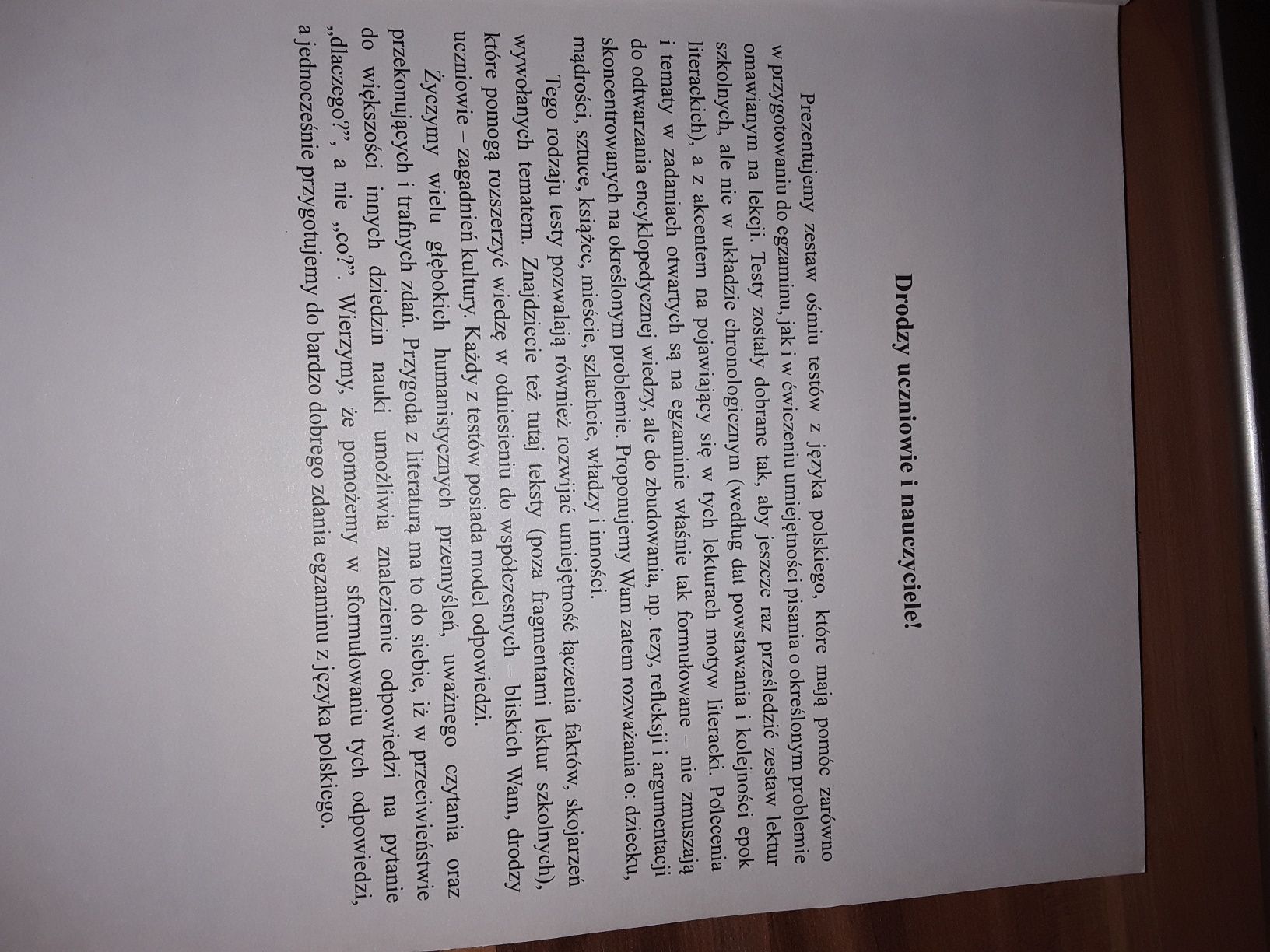 Egzamin ósmoklasisty z języka polskiego oliwkowski