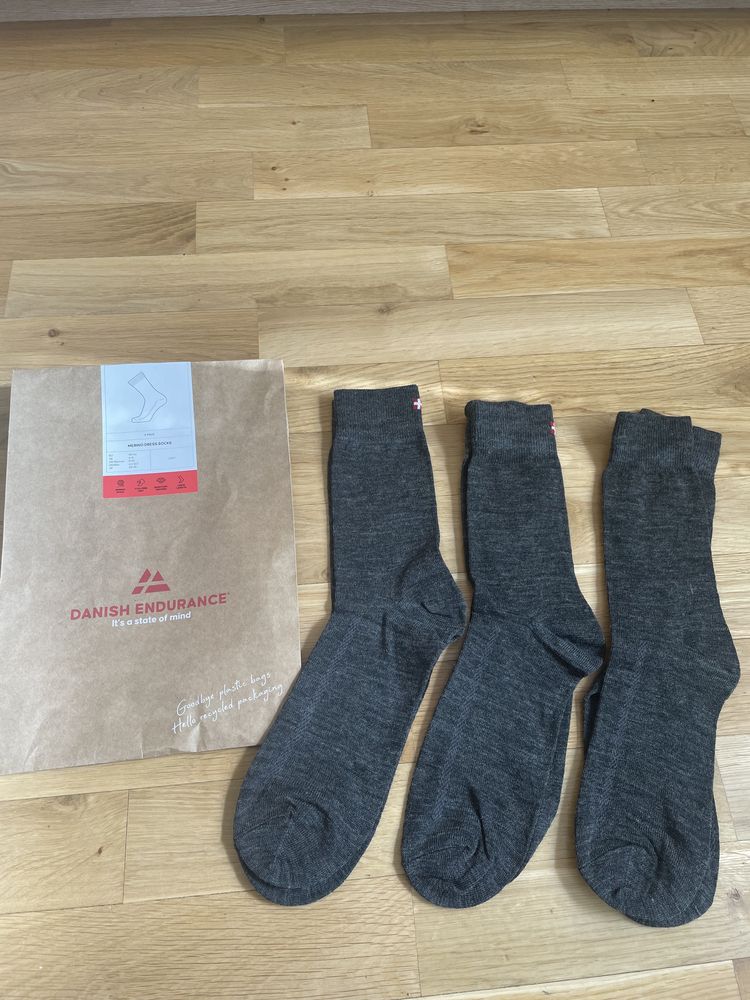 Skarpety danish endurance 3 pary  merino dress sock 39-42