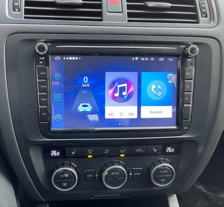 Radio 2 DIN Android 13 RDS GPSGW.12MSC VW PassatGolfSkodaOctaviaSeat