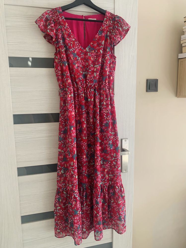 Sukienka maxi letnia długa w kwiaty floral Cache Cache