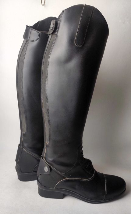 Oficerki jeździeckie ze skóry syntetycznej, rozmiar 40 slim