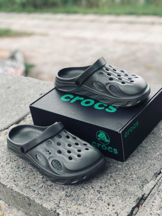 Crocs Dark Green мужские для дома улицы квартиры Тапочки Крокс чоловіч