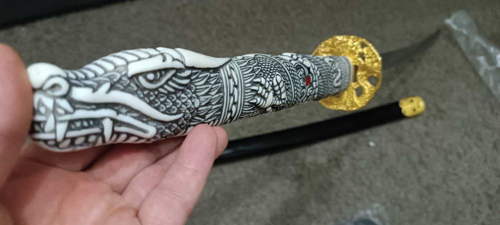 Самурайский меч Grand Way Katana 4145 Катана Ніж Нові Маклауд Дракон +