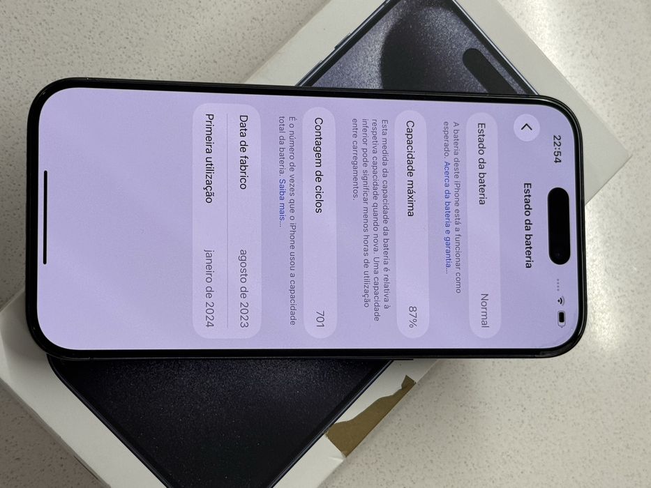 Iphone 15 Pro 128GB Azul Titânio em bom estado Original