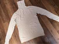 Wełniany Beżowy sweter golf Primrose S/M