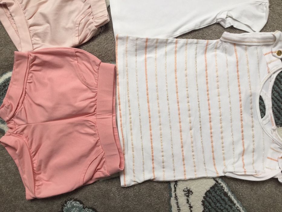 Komplet 2xbluzeczka i 2x spodenki rozm 92