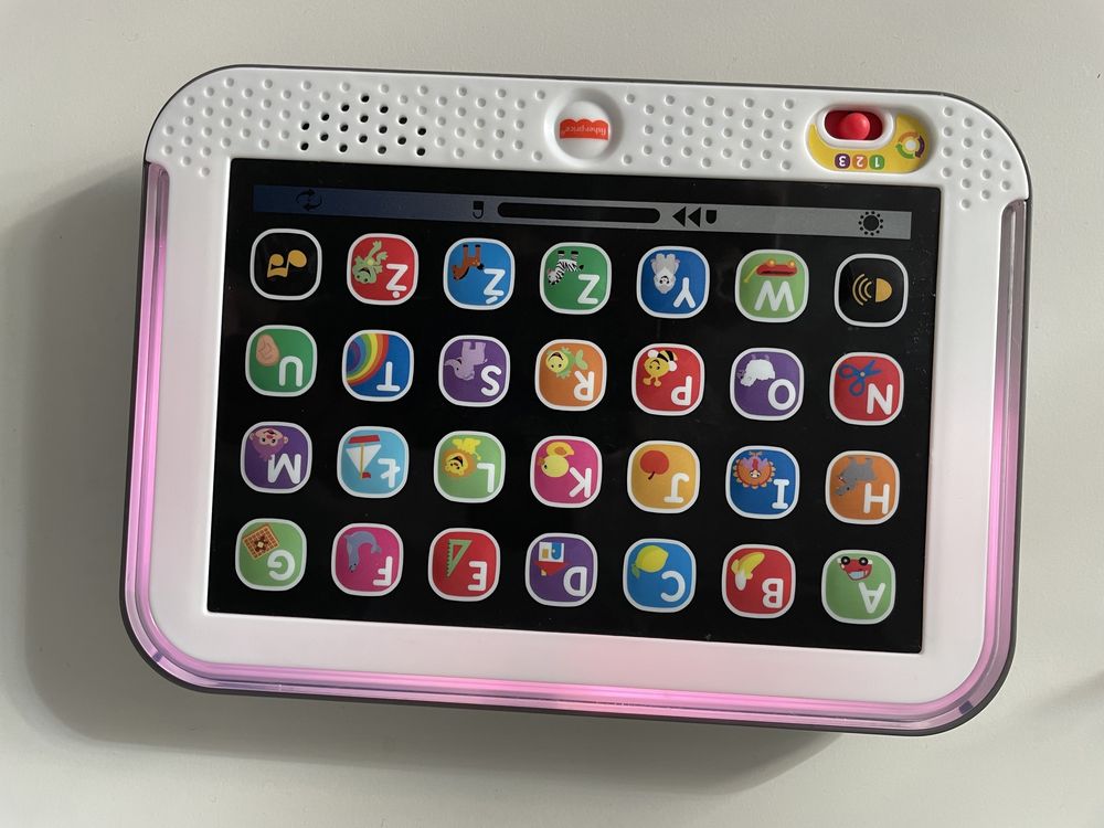 Tablet fisher-price literki dźwięki abc interaktywna zabawka