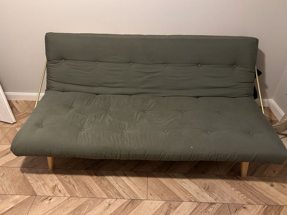 Zielony futon/rozkładana kanapa Karup Folk