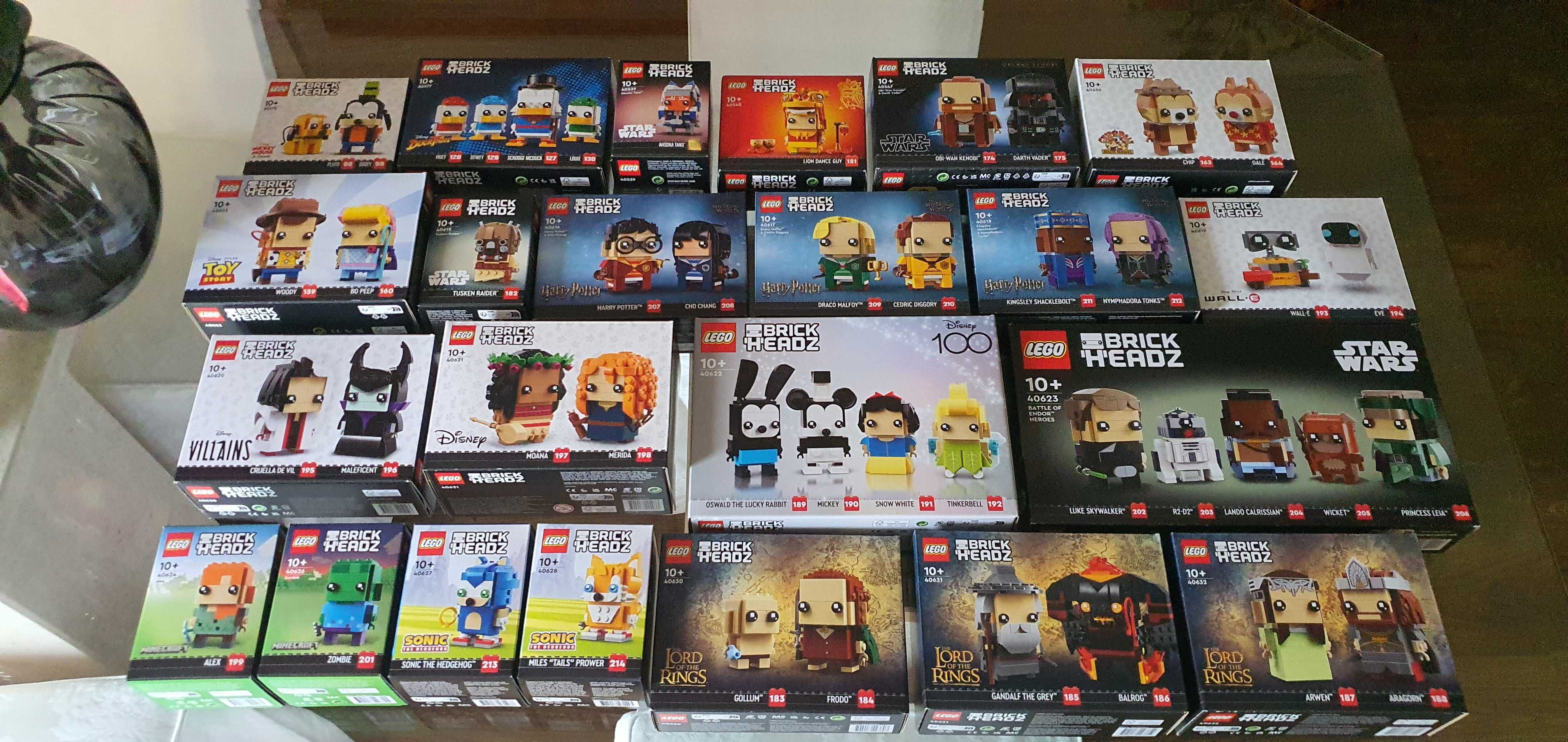 Lego BrickHeadz, Fortnite, Ideas, One Piece, Simpsons e outros