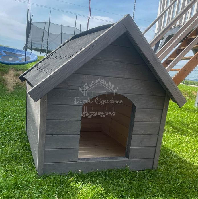 Buda dla psa Rozmiar "XXL" - Grafit - Dach dwuspadowy ID838