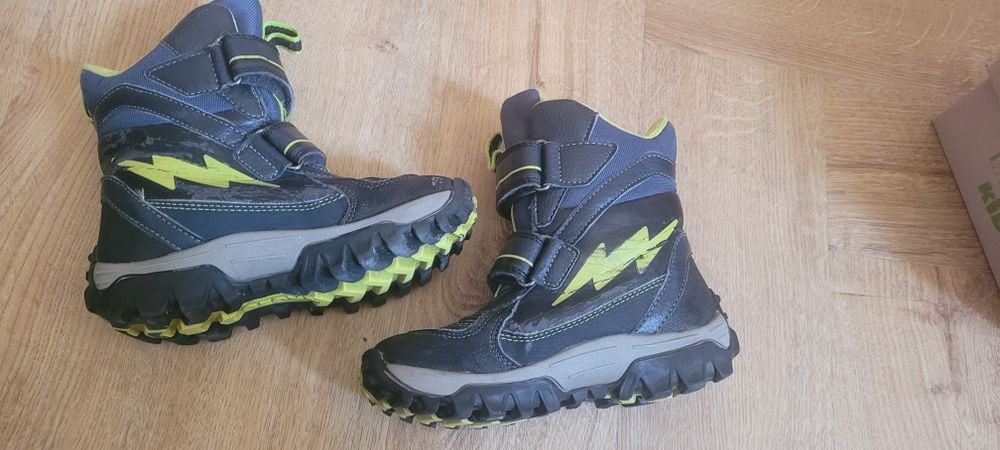 Geox Himalaya Abx kolor morski / limonkowy kozaki zimowe rozmiar 28