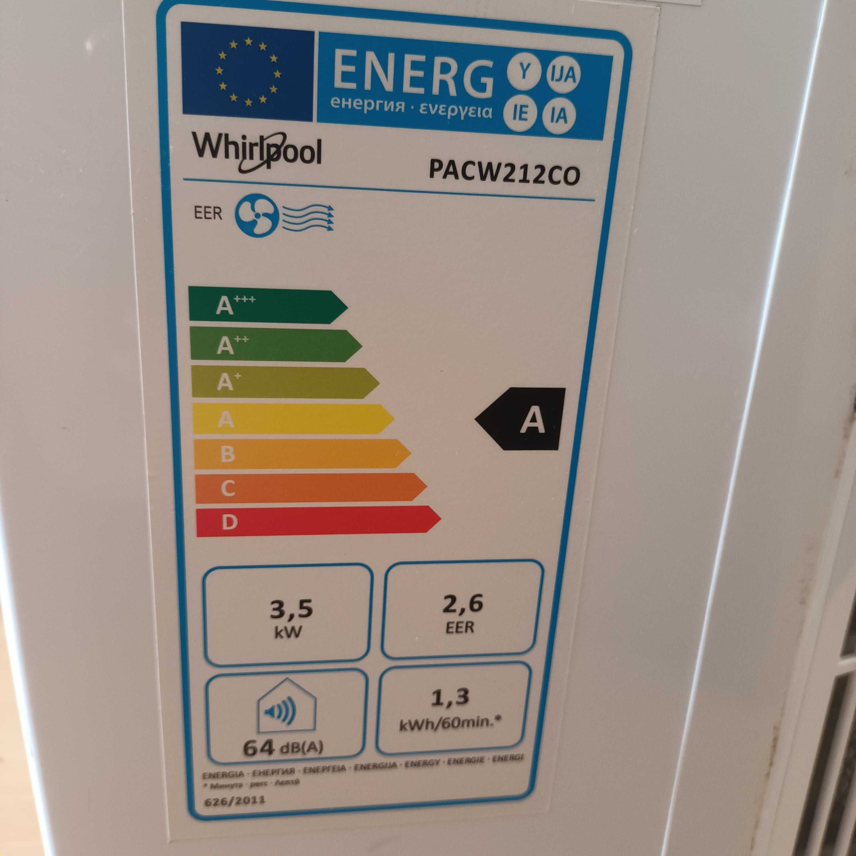 Klimatyzator Whirlpool PACW212CO jak nowy