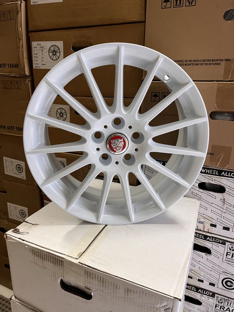 Jantes 17” 5x108 Originais Jaguar Raiadas Brancas