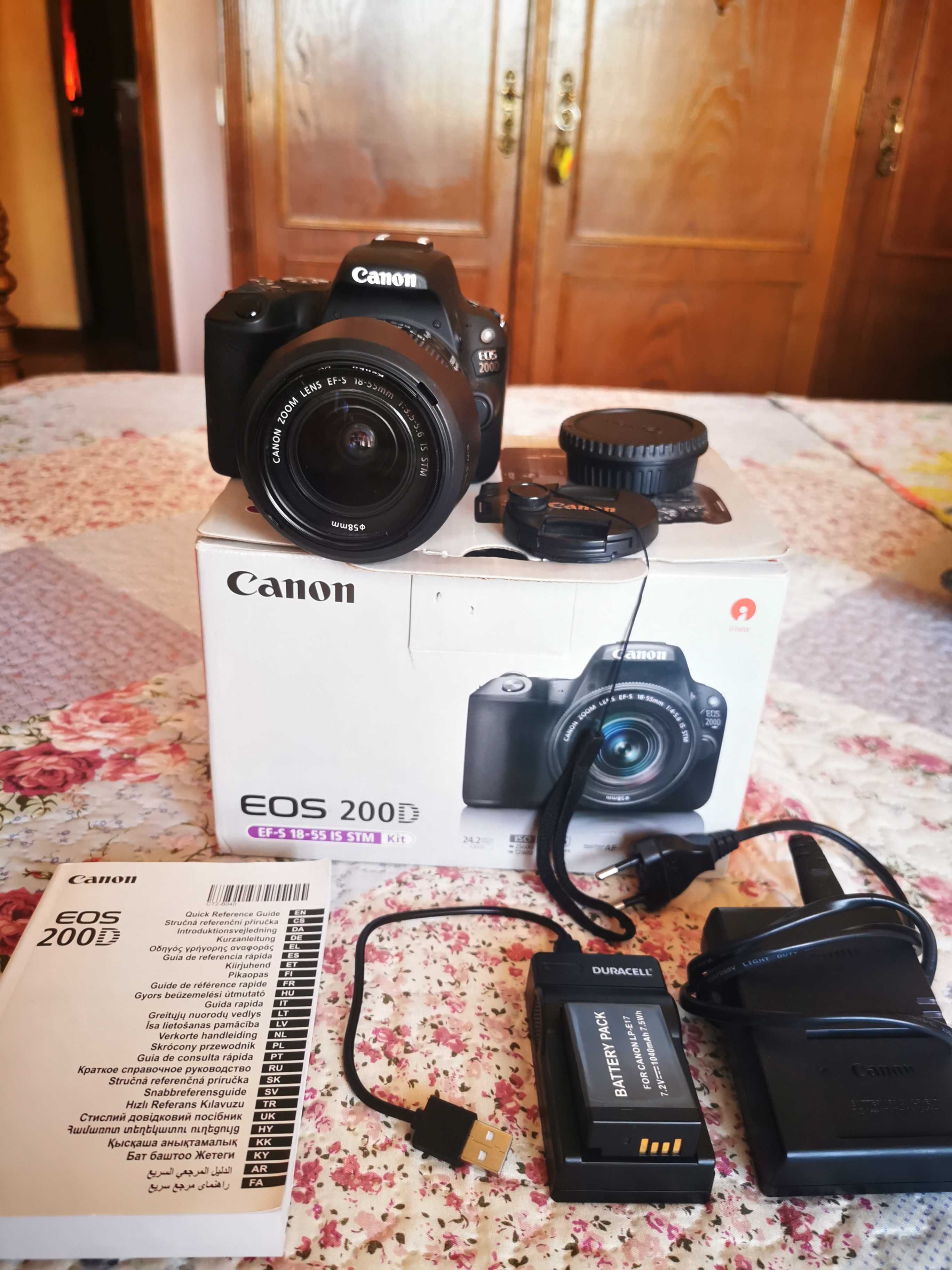 Canon 200D + Lente 18-55