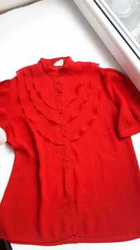 Nowa czerwona bluzka z zabotami 38 40