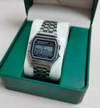 Zegarek vintage, w style 90-x lat Srebny