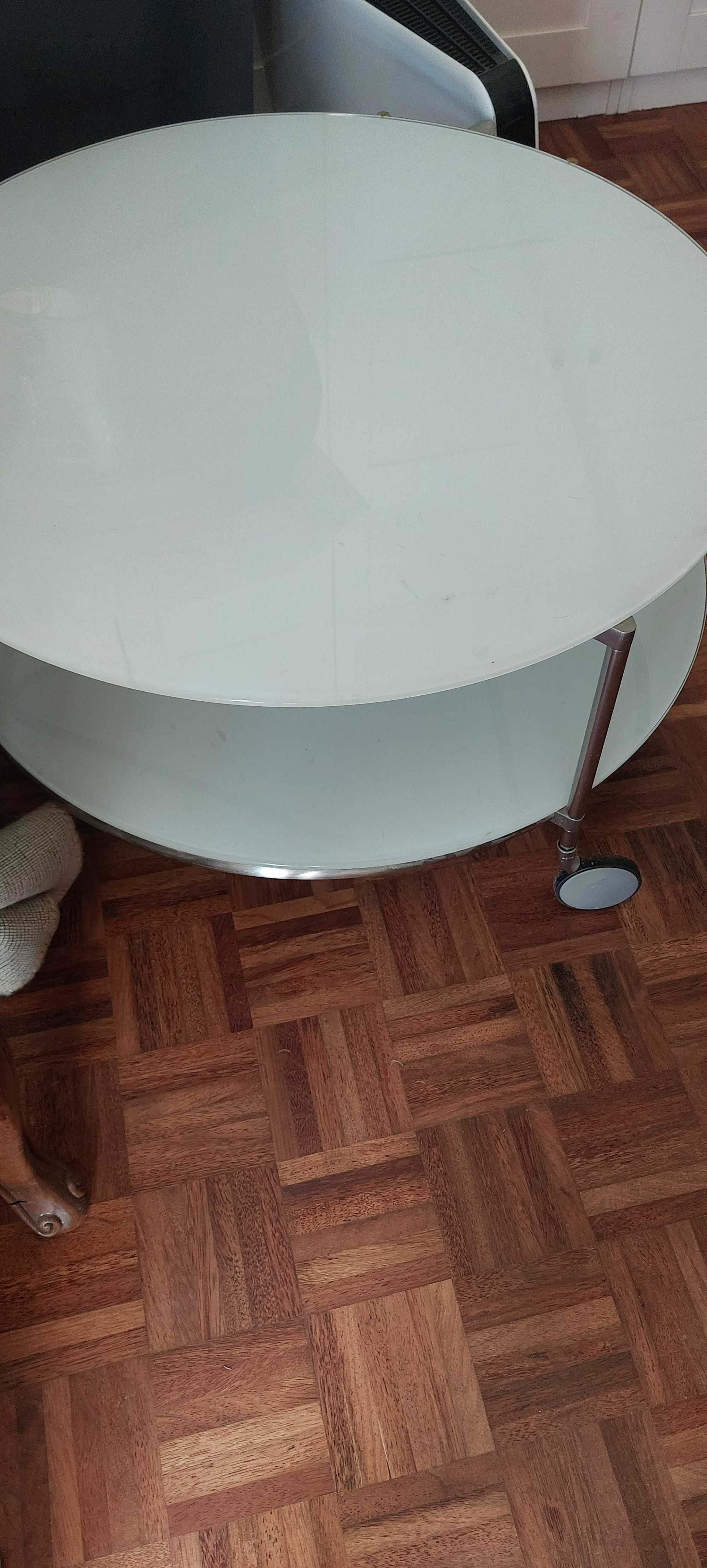 Mesa vidro e inox