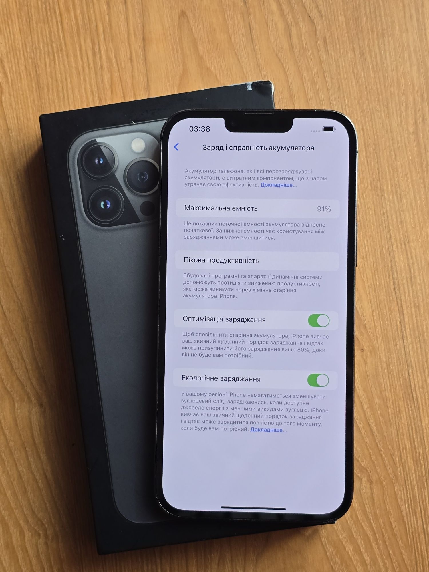IPhone 13 pro max 256gb акумулятор 91%