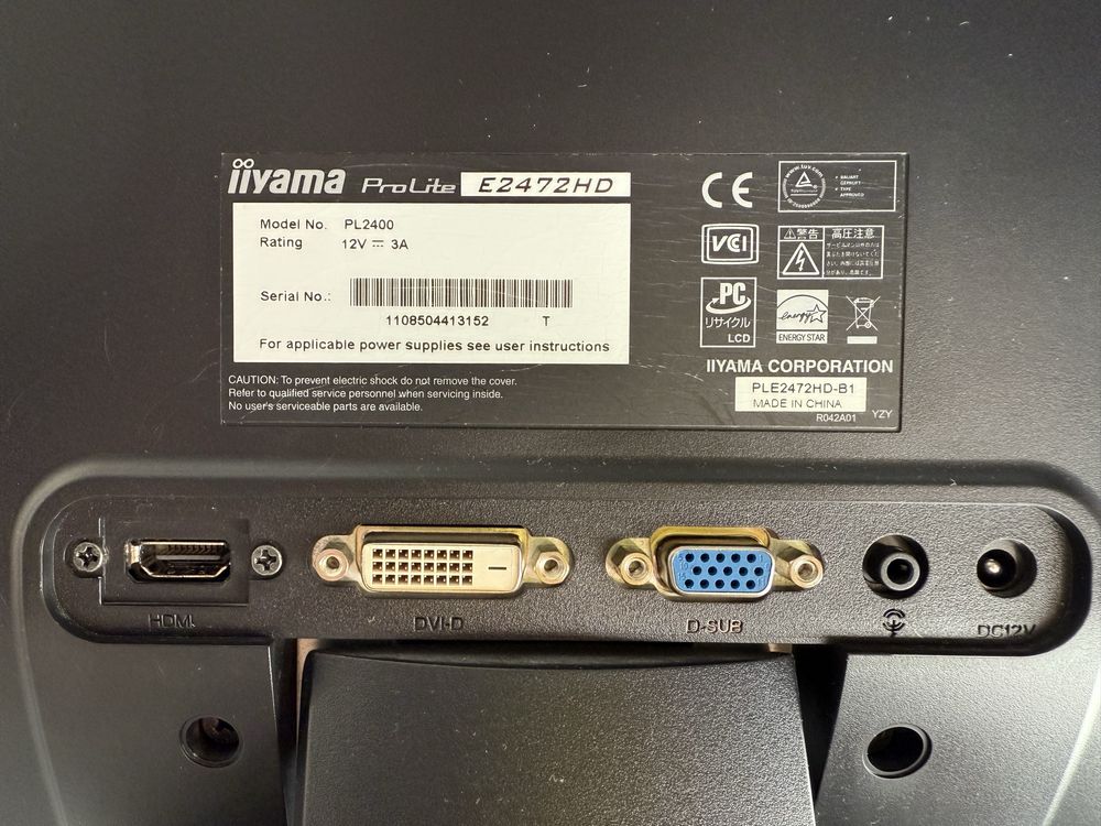 Monitor LED 24” cale iiyama Prolite E2472HD FullHD HDMI