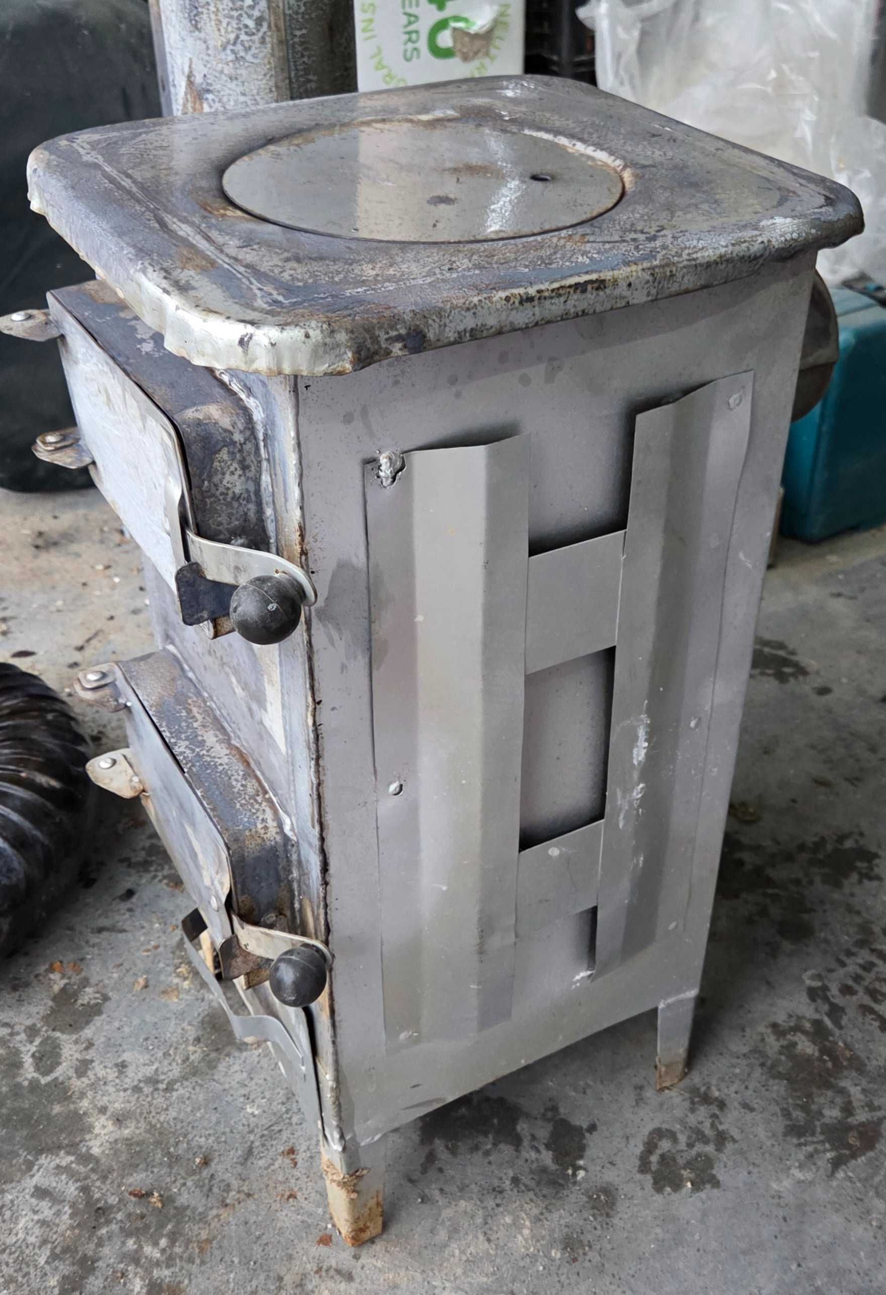 Koza piec 7 cegieł 7,5kW z rurami dymnymi 120 i redukcja 120/180