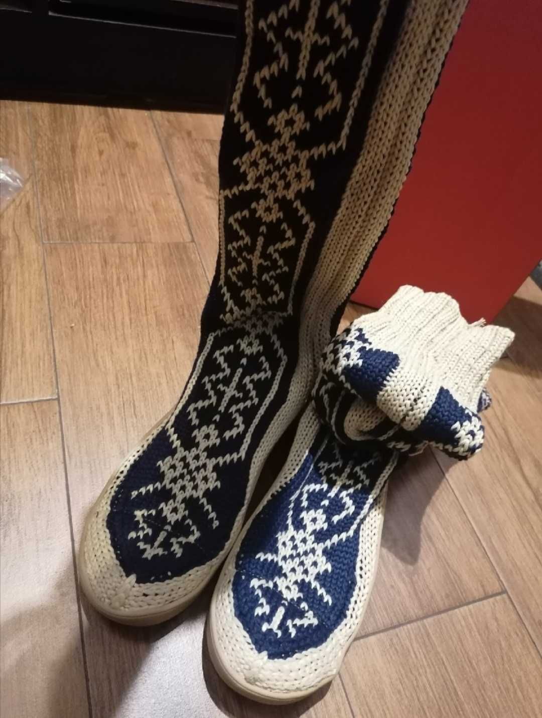 Buty Gypsyz05 skarpety sweter styl boho Hit! Kapcie zima obuwie damski