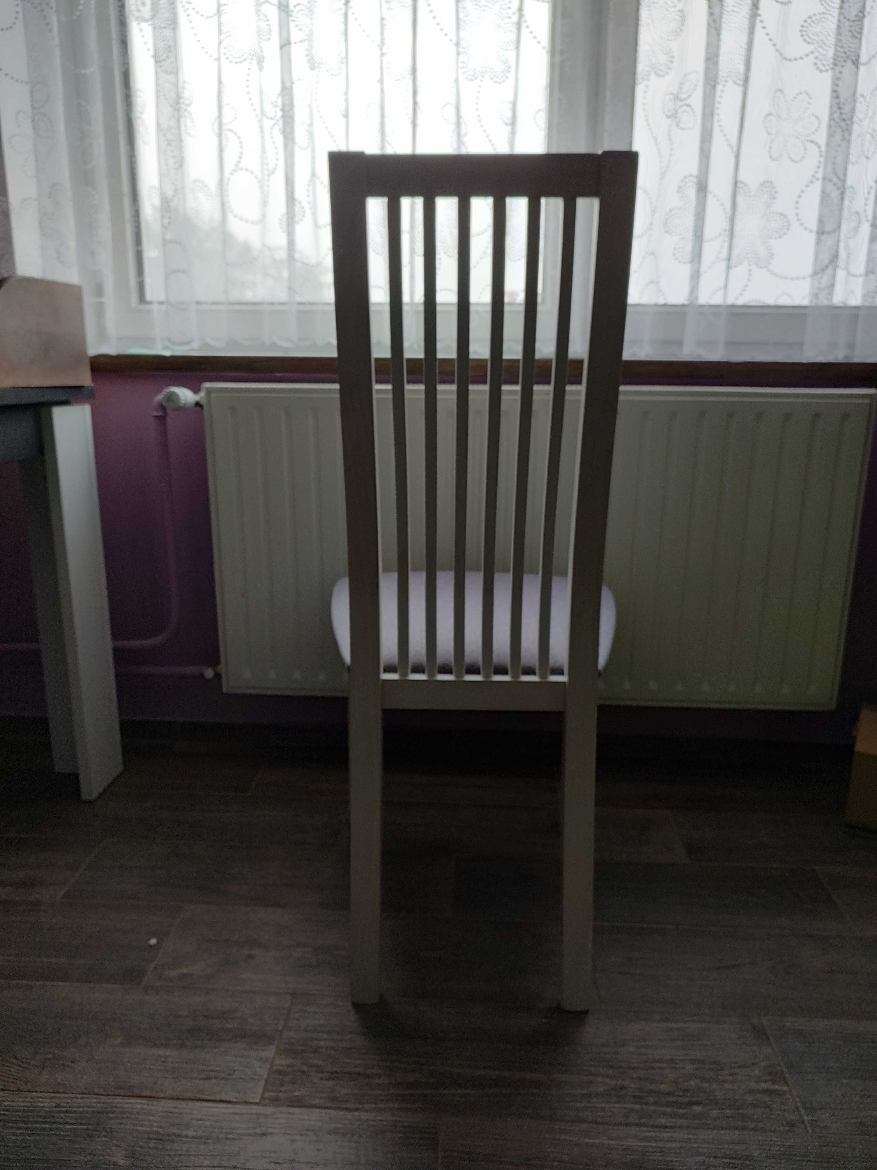Białe drewniane krzesło - bdb stan - 6szt / stół BRW Hesen