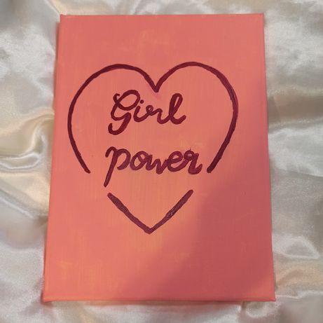 Obraz handmade malunek girl power