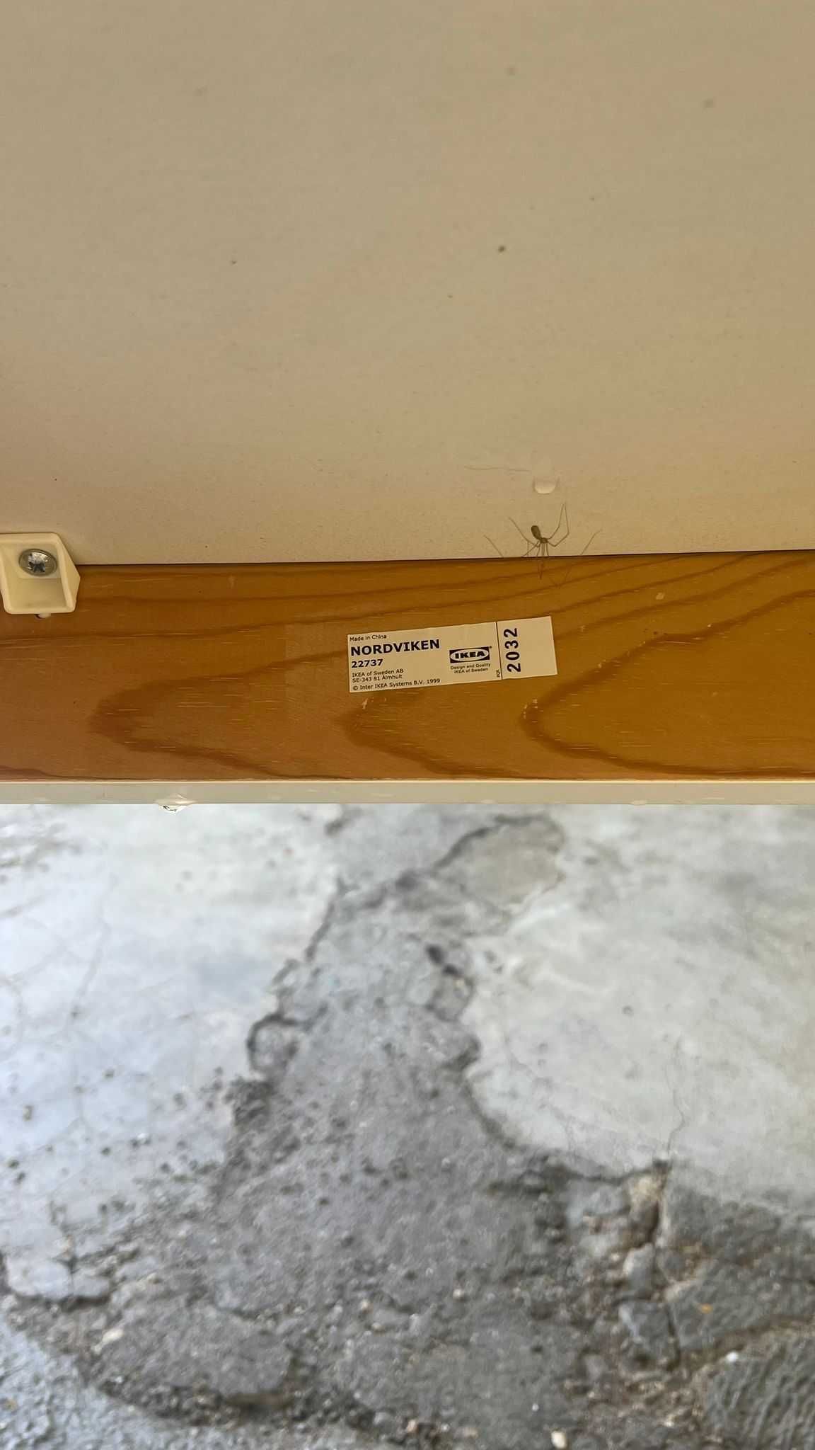 Mesa alta com 2 bancos, IKEA branca, NORDVIKEN