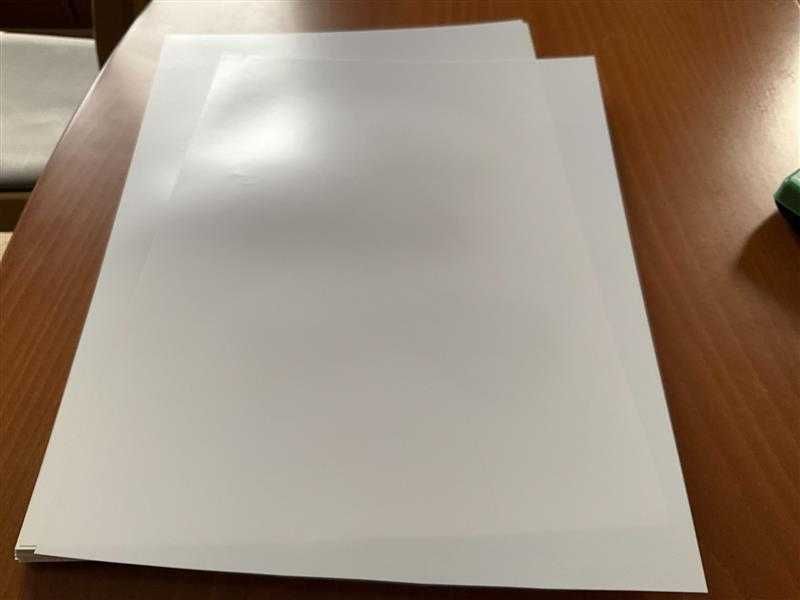 Kartki A3, papier pokryty folią; kartki sucho ścieralne - 100 sztuk