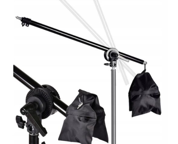 Pro parasolka studyjna 180cm, wysięgnik mini boom statyw 292 cm.