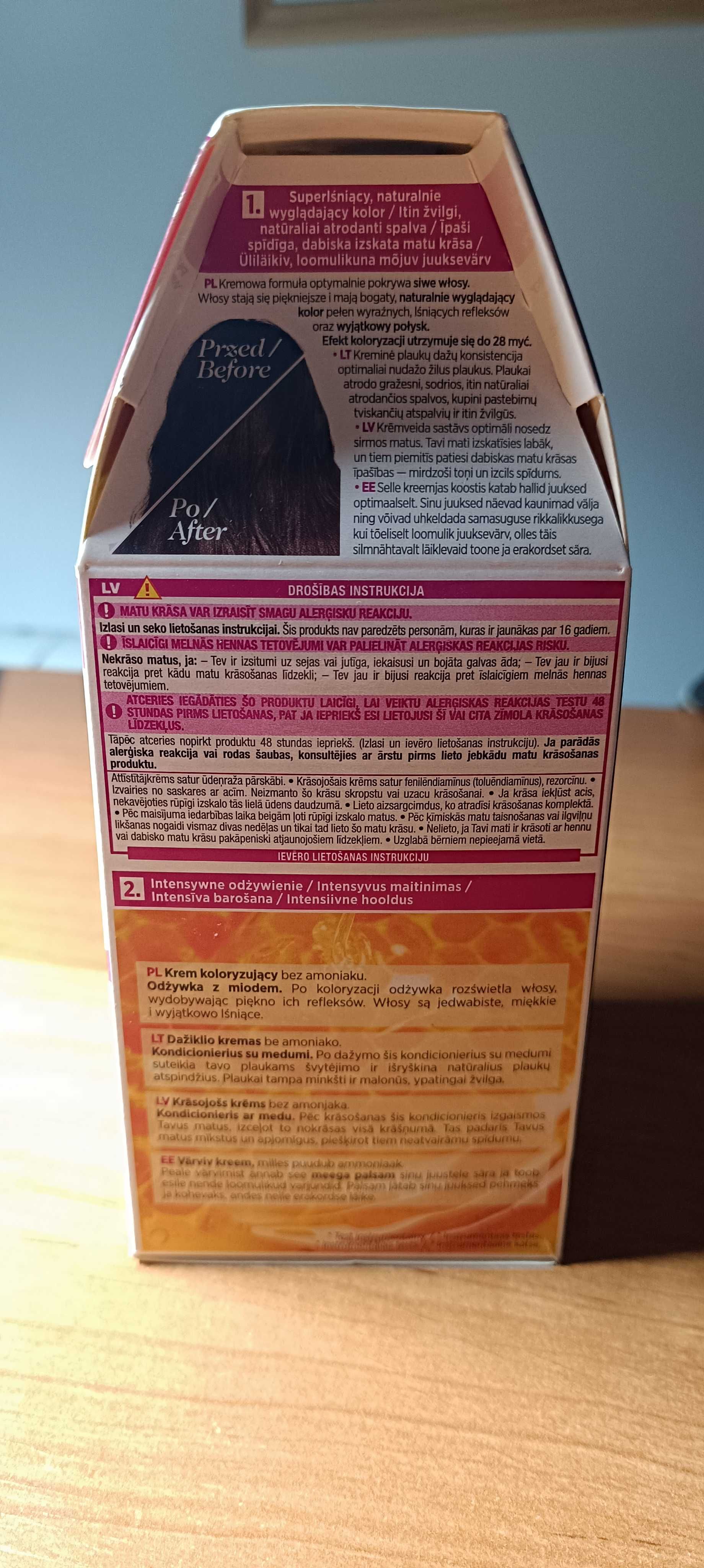 Krem koloryzujący do włosów (bez amoniaku) - jasny brąz, Loreal Paris