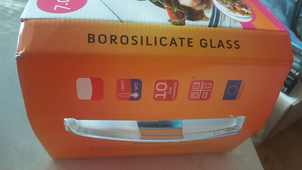 NOWE Naczynie Żaroodporne Borokrzemowe z Pokrywą 7L TERMISIL NOWA
