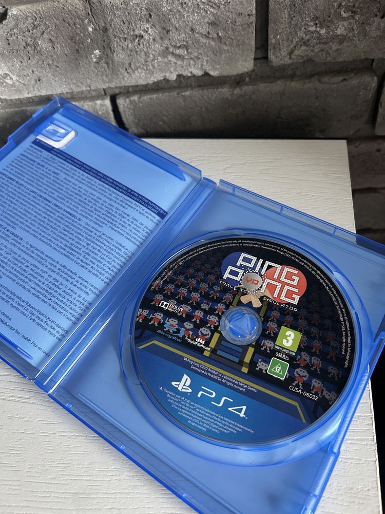 Gra ping pong VR ps4