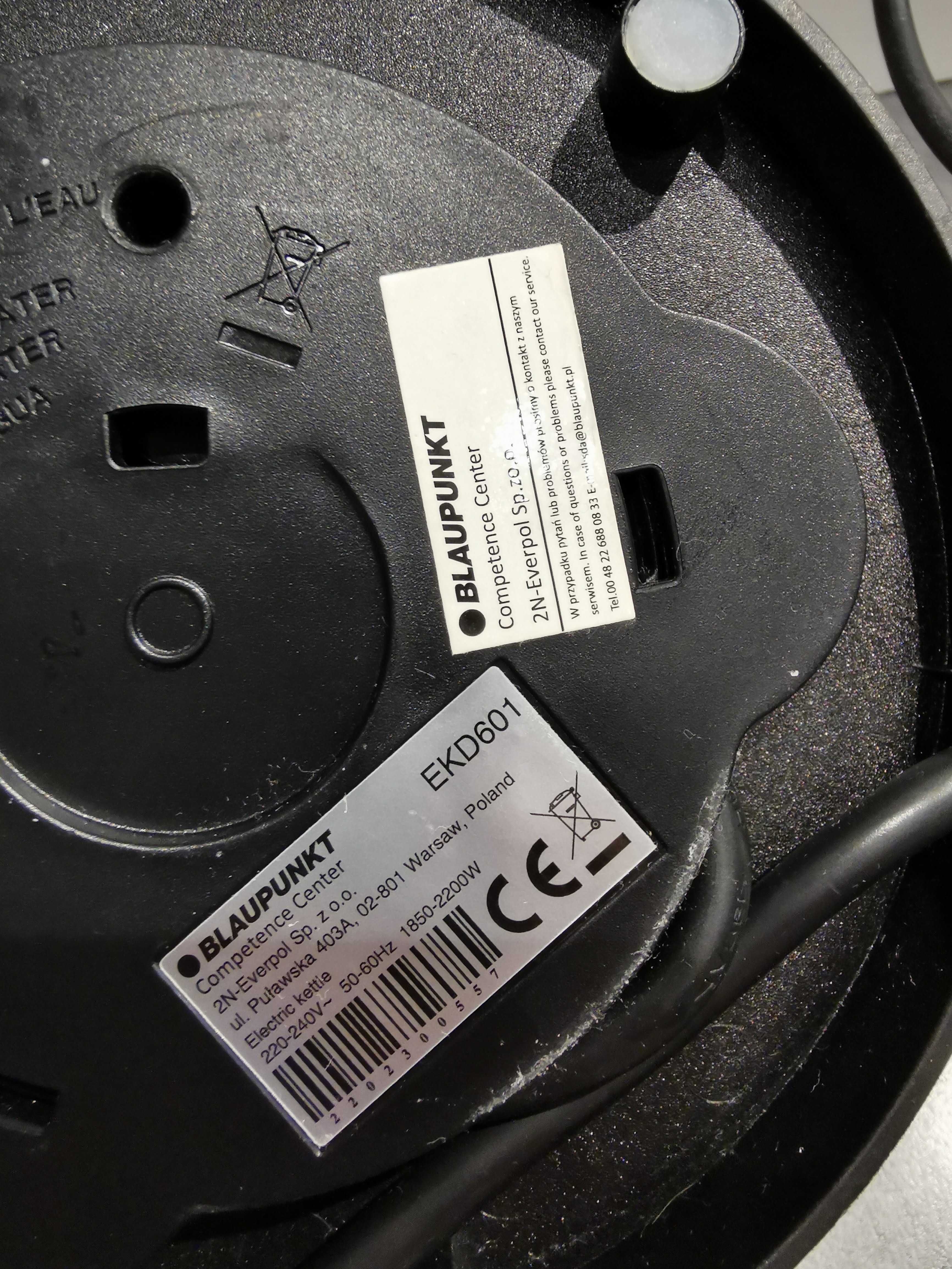 Czajnik elektryczny BLAUPUNKT 2200 W, 1.7L Czarny