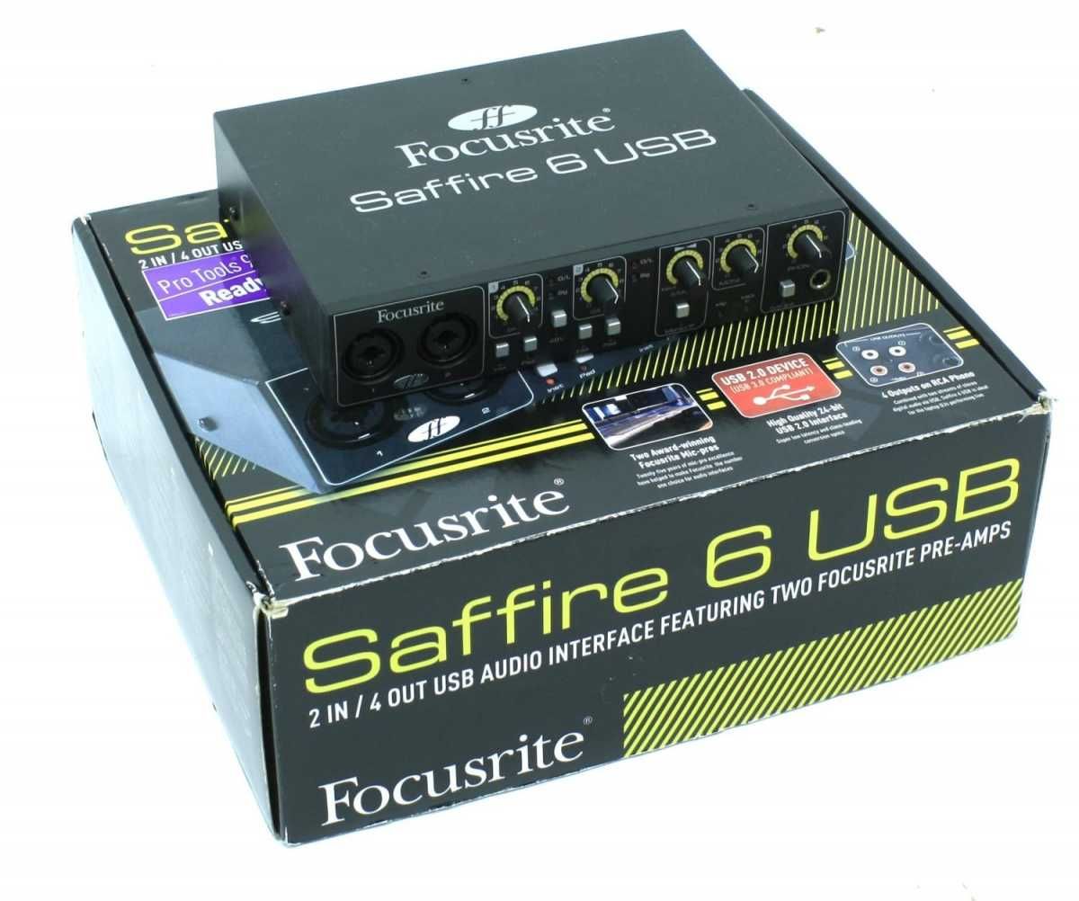 FOCUSRITE Saffire 6 USB 2.0 Interfejs audio PUDEŁKO jak NOWY