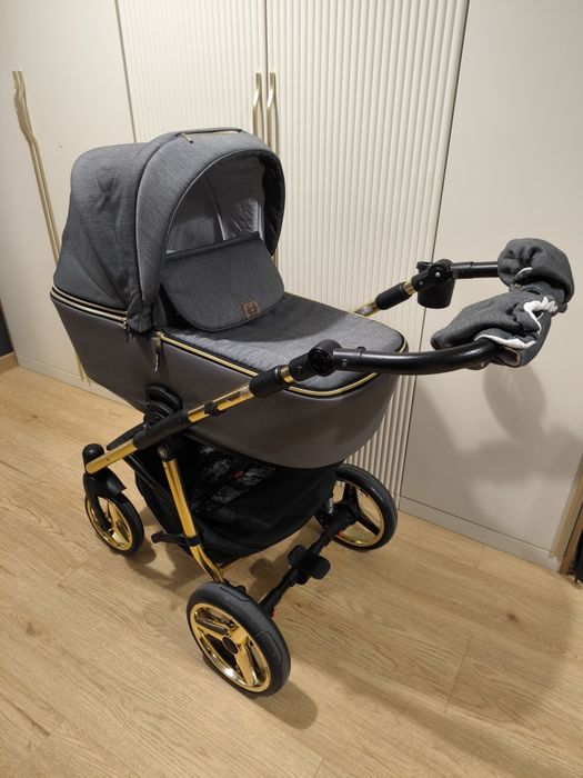 Wózek 2w1 Adamex Reggio Special złoty szary