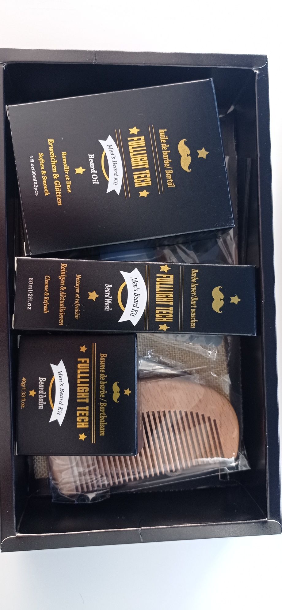 Kit de cuidados completos para barba masculina