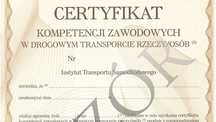Certyfikat kompetencji zawodowych przewóz rzeczy